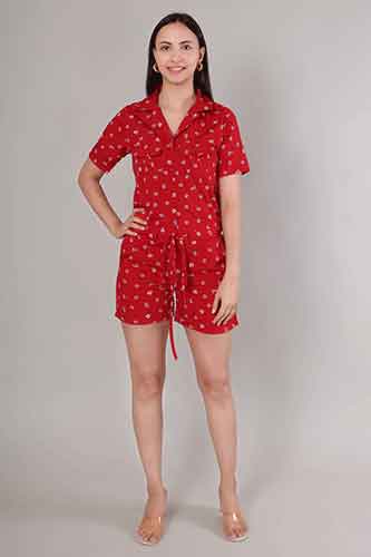 Jumpsuit, feb-crepe, Red