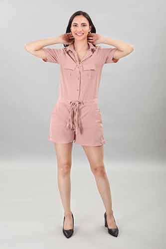 Jumpsuit, feb-crepe,Pink