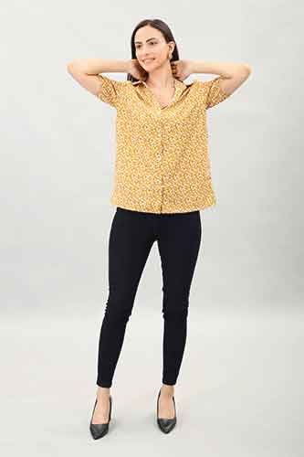 Shirt Floral,Yellow